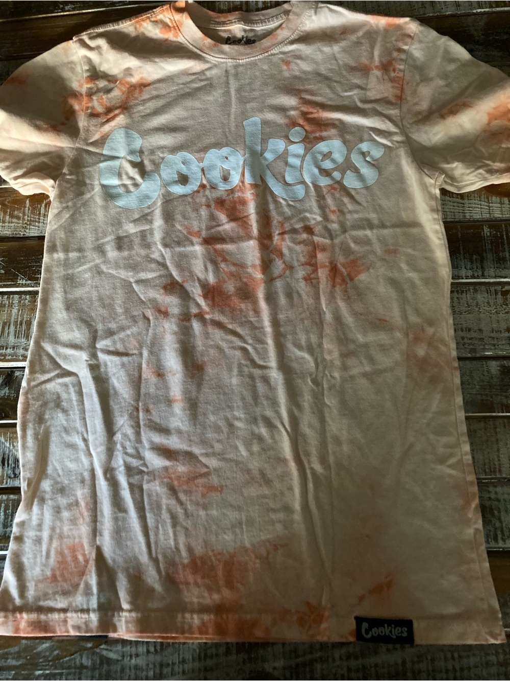 Cookies Logo Tie-Dye Tee - White & Orange